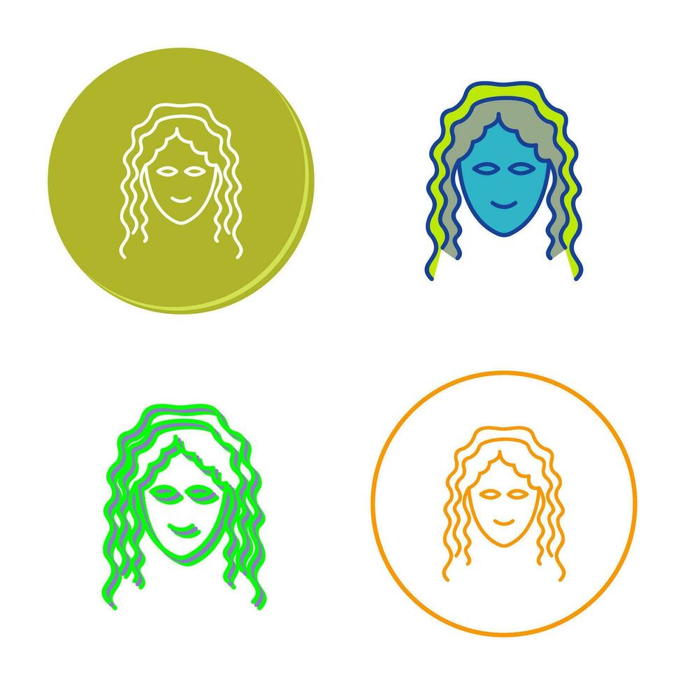 Hair Curly Vector Icon