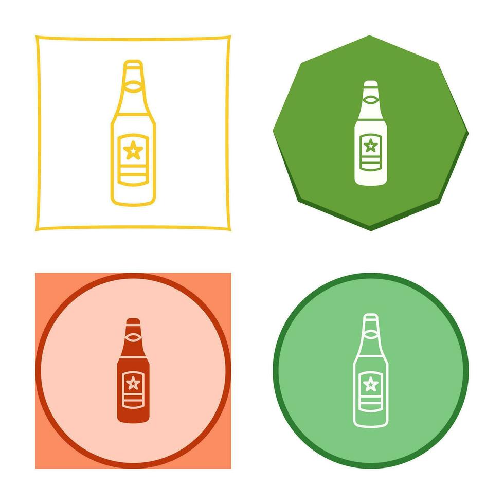 icono de vector de botella de cerveza