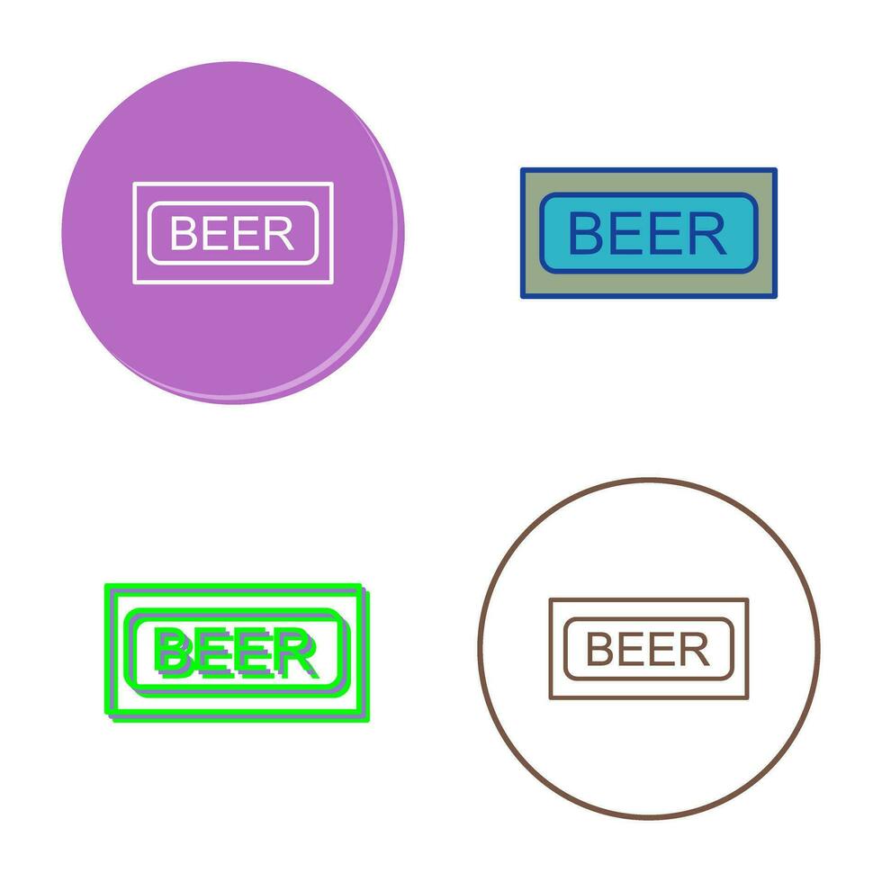 icono de vector de signo de cerveza