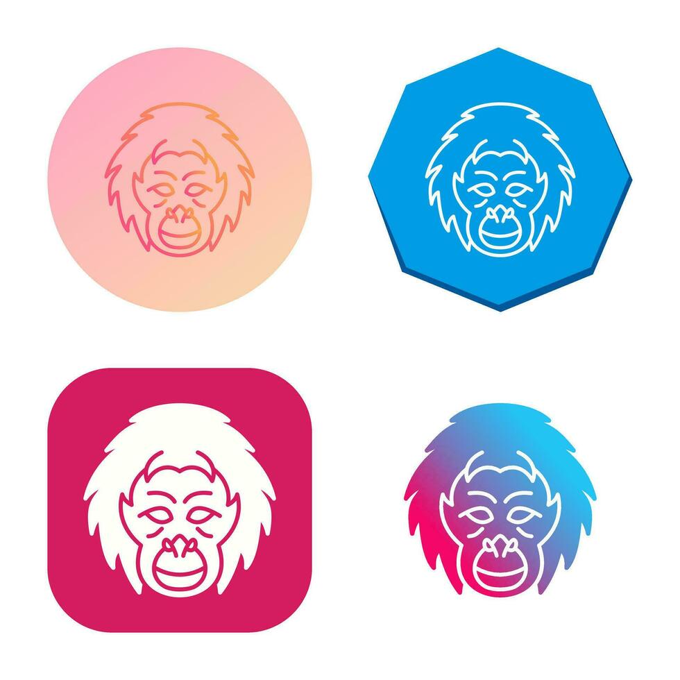 Orangutan Vector Icon