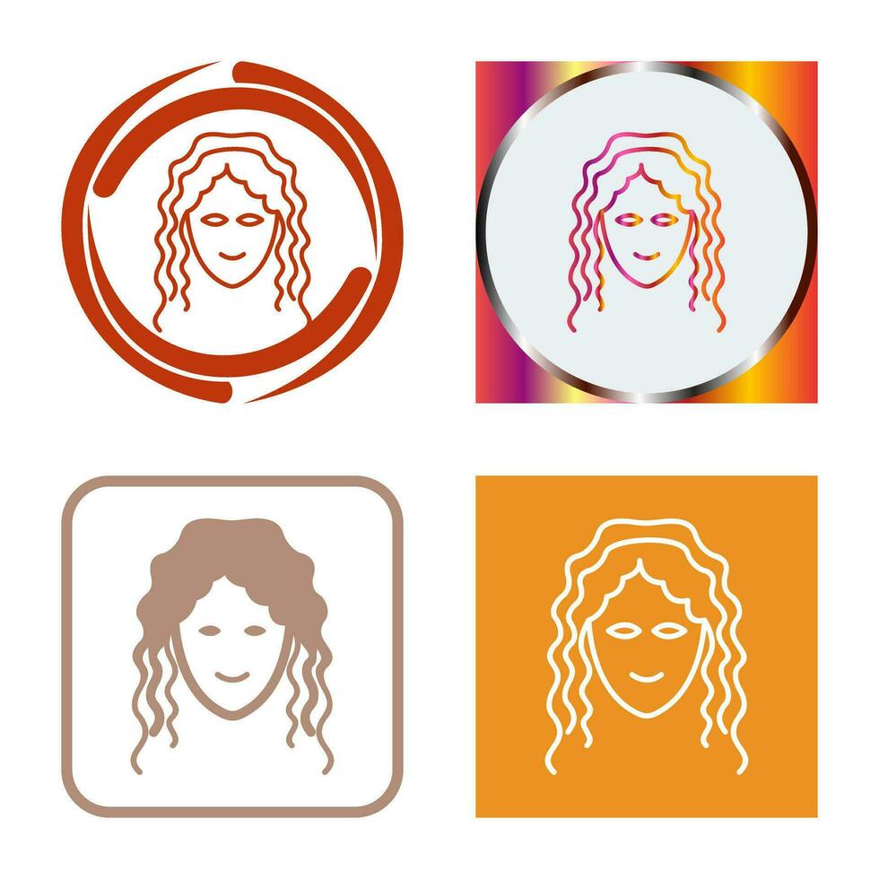 Hair Curly Vector Icon