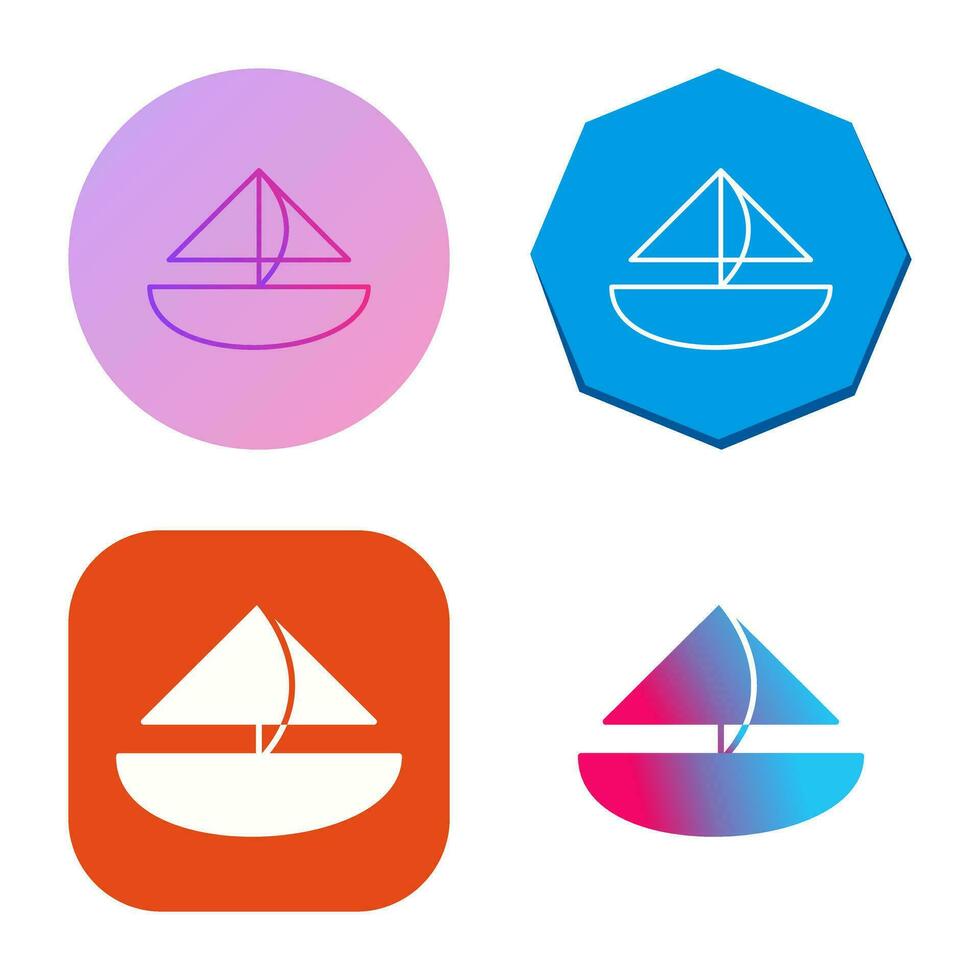 Small Yacht Vector Icon