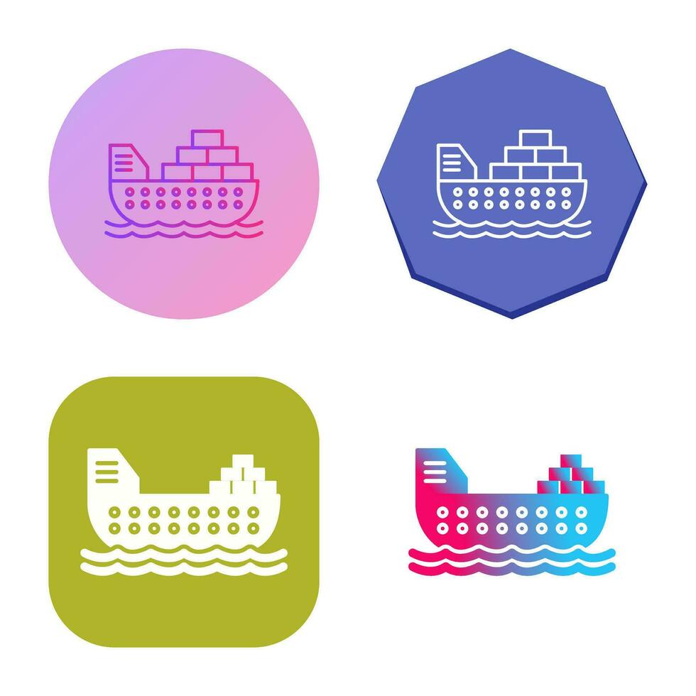 Cargo Ship Vector Icon