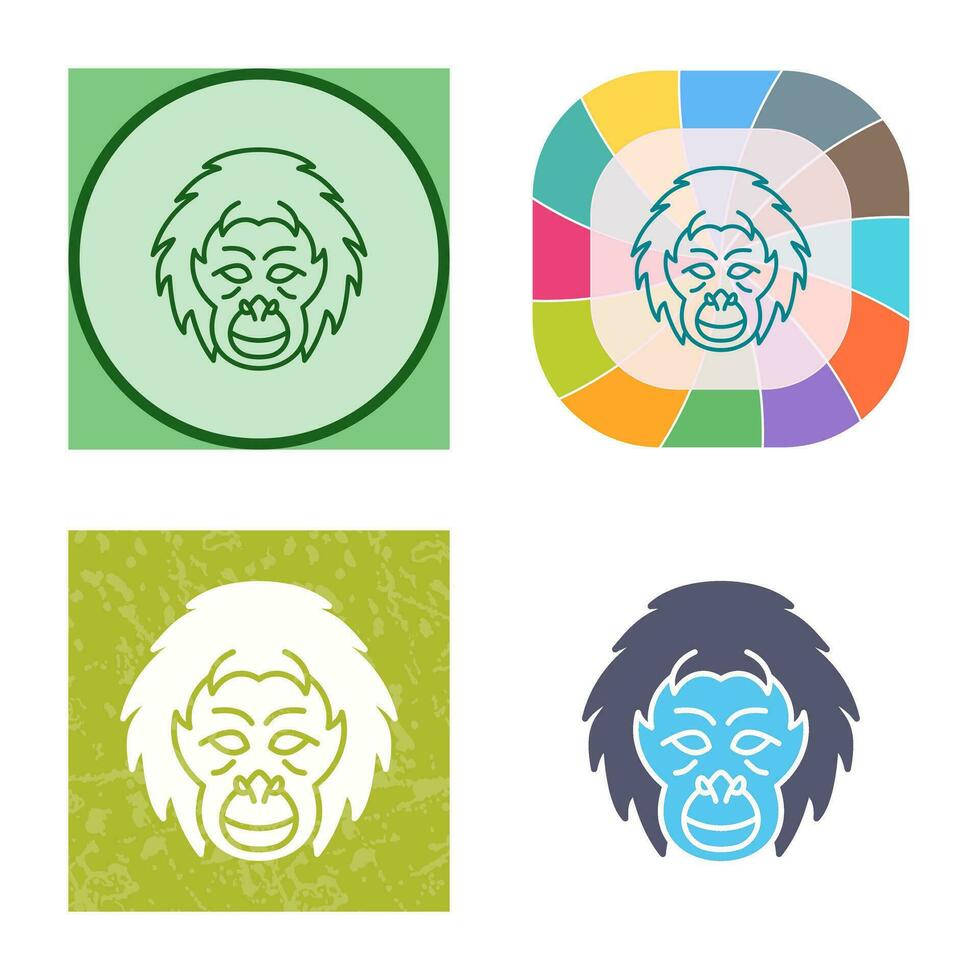 Orangutan Vector Icon