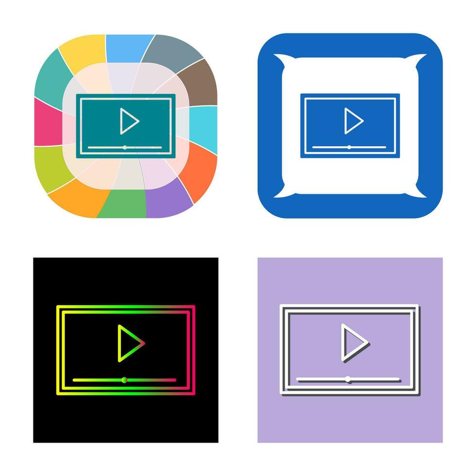 Video Screening Vector Icon