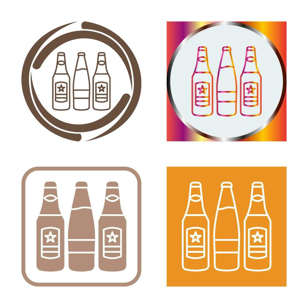 icono de vector de botellas de cerveza