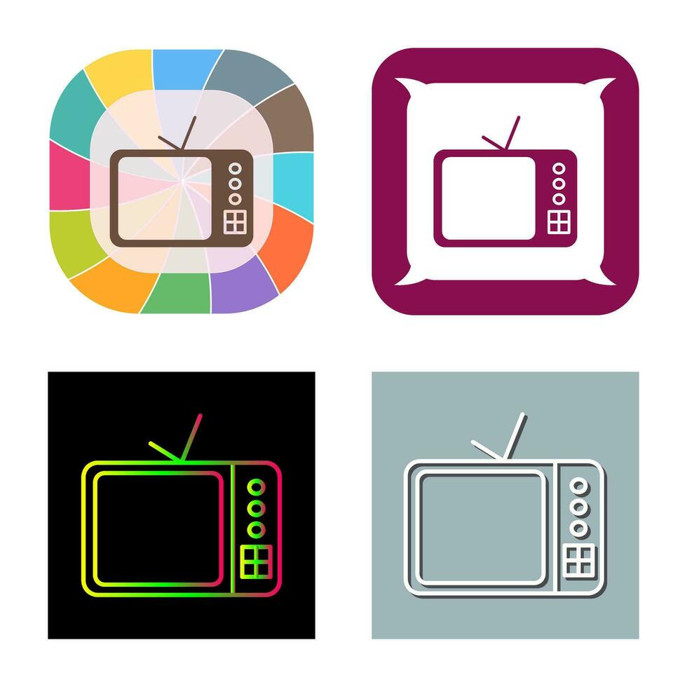 TV Set Vector Icon