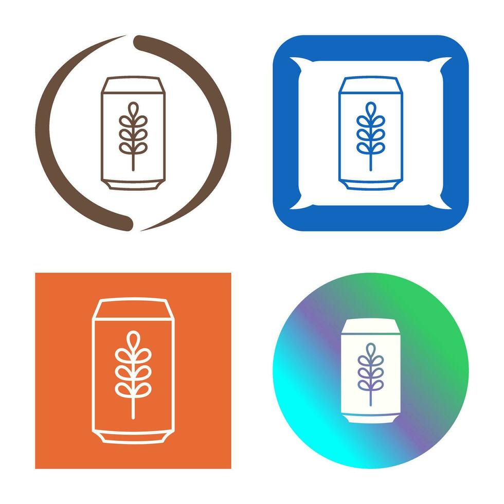 icono de vector de lata de cerveza