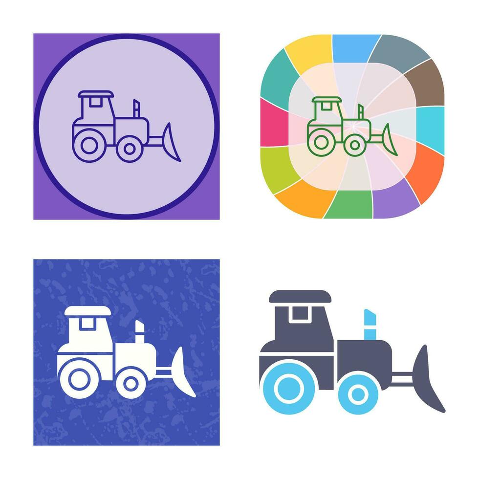 Industrial Tractor Vector Icon