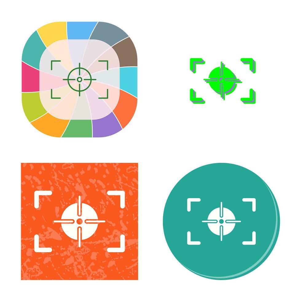 Unique Focus Horizontal Vector Icon