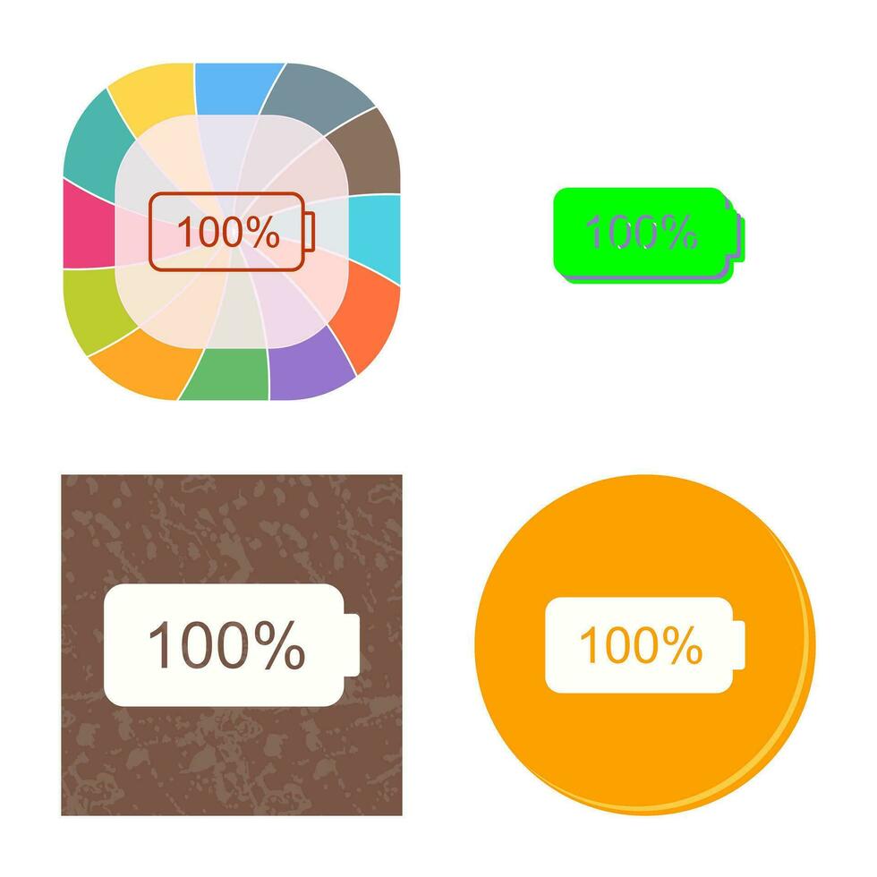 Unique Full Battery Vector Icon