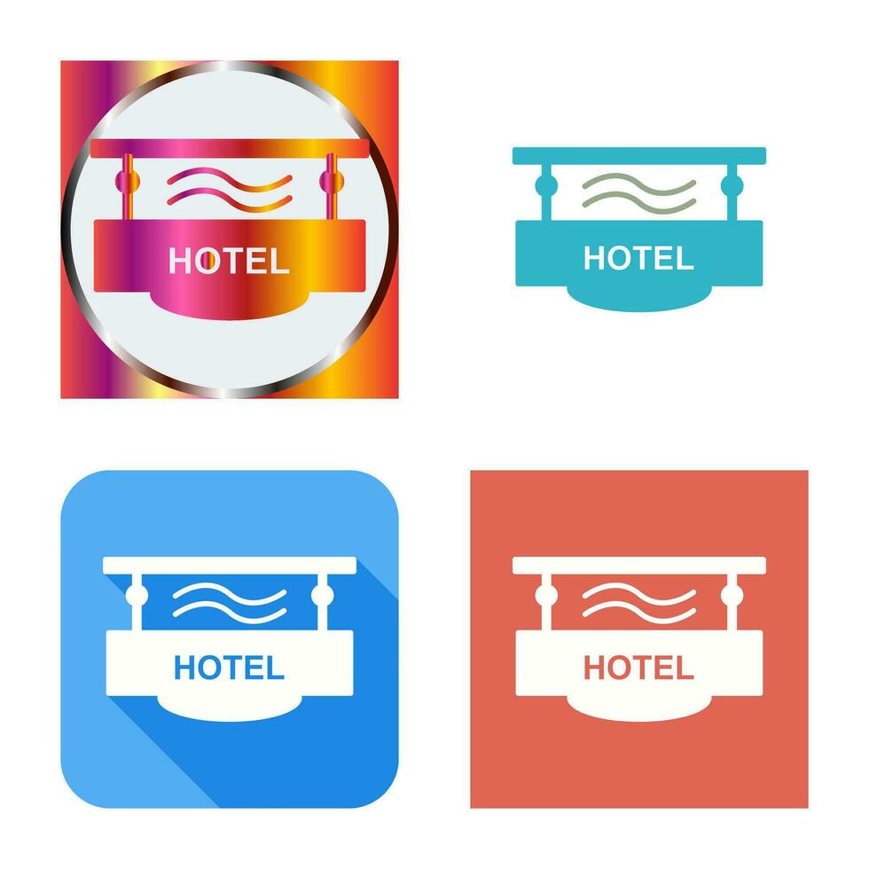 icono de vector de signo de hotel