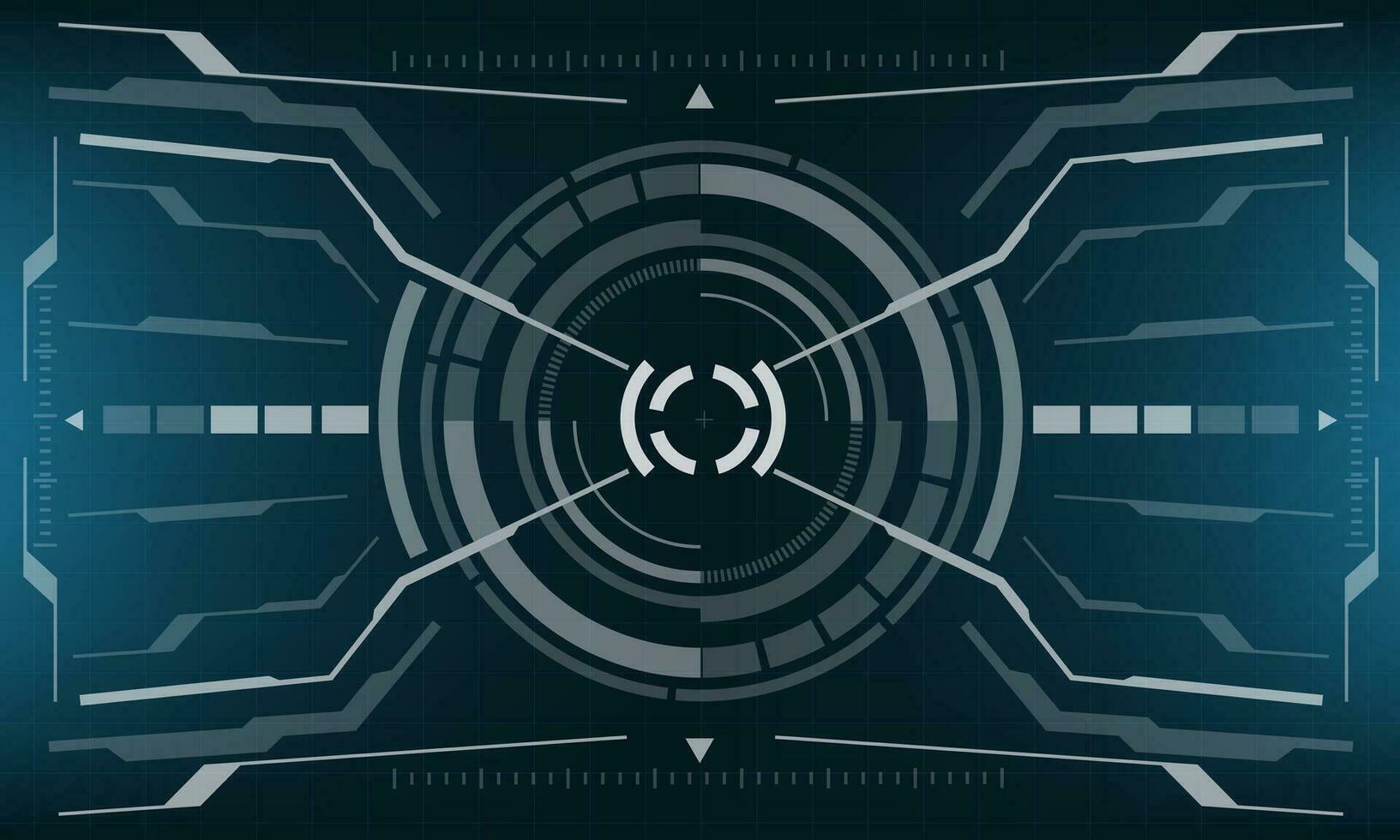 HUD sci-fi interface screen view geometric on blue design virtual reality futuristic technology creative display vector