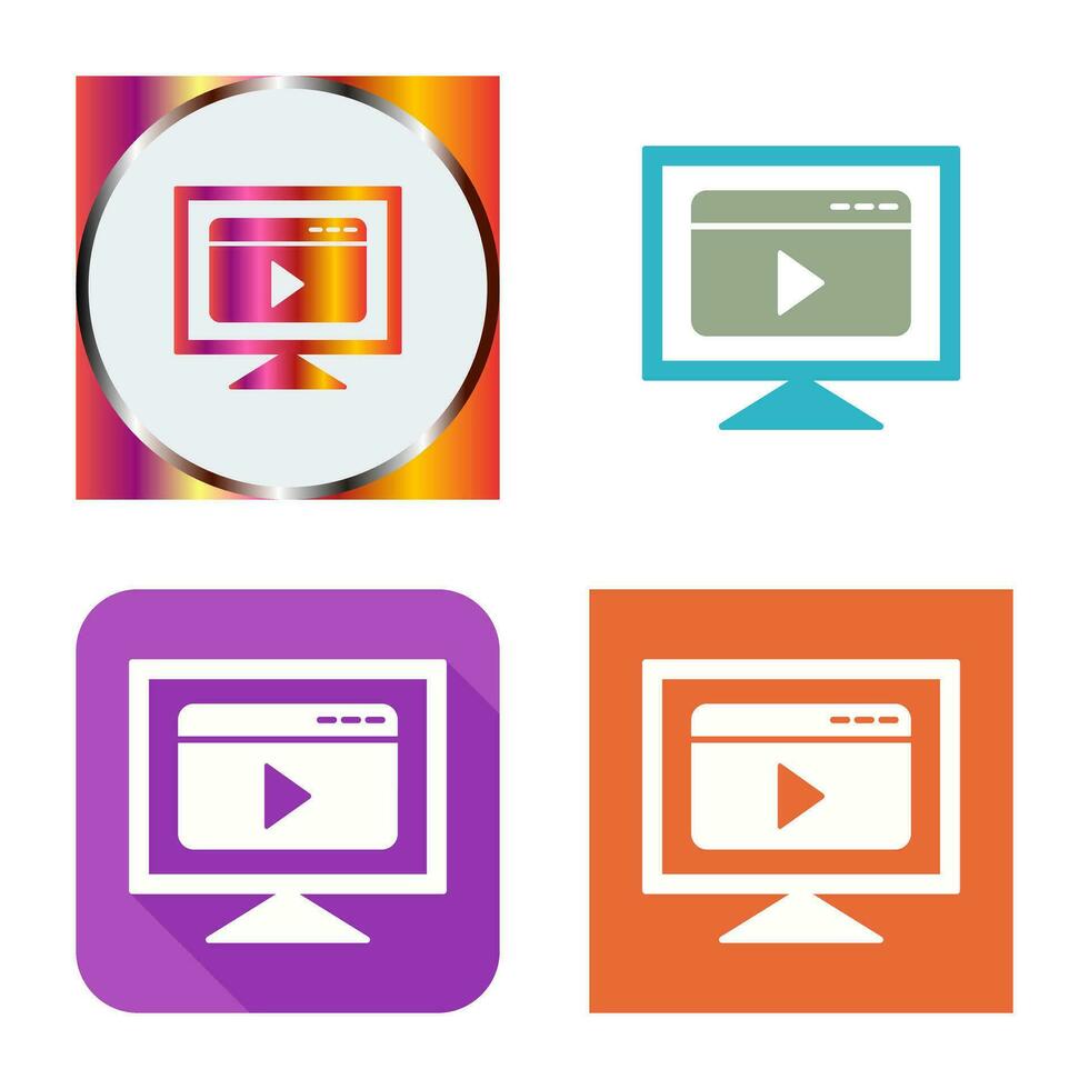 Video Streaming Vector Icon