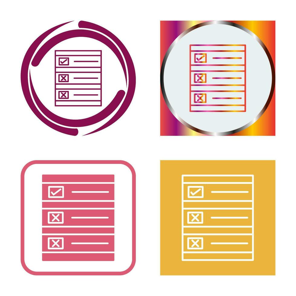 Ballot Paper Vector Icon