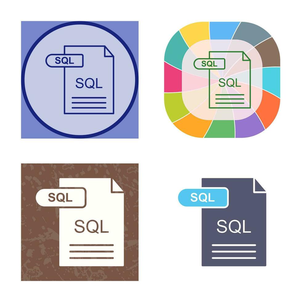 icono de vector de sql