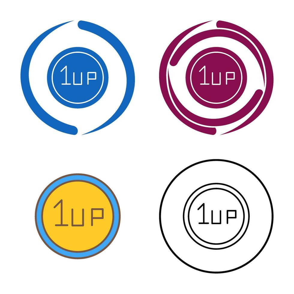 Unique 1UP Vector Icon