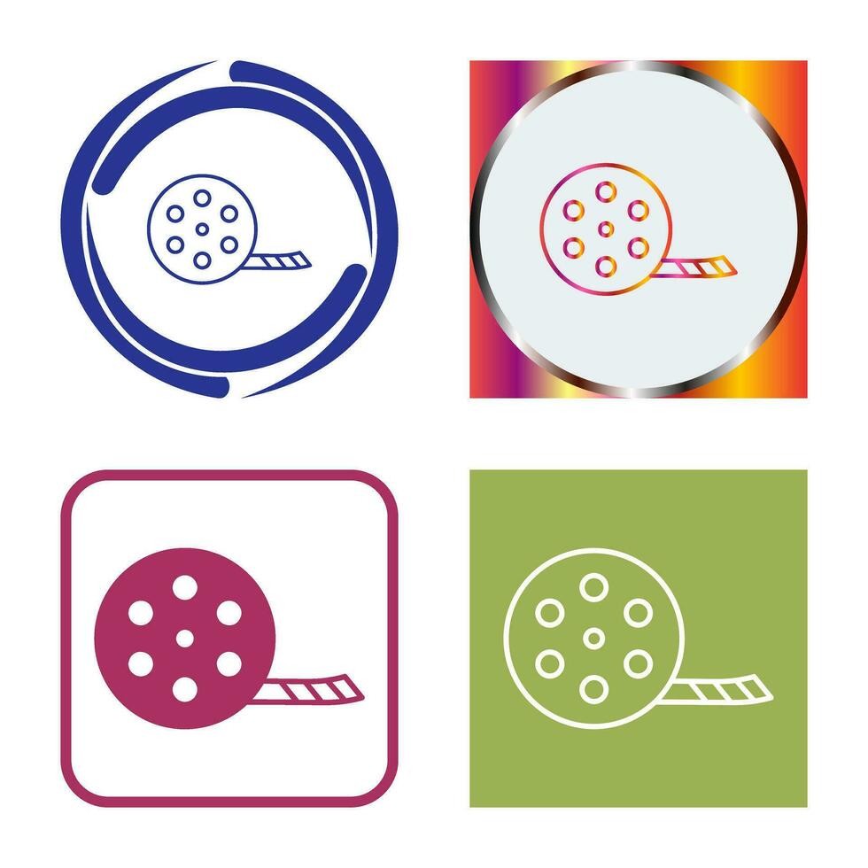 Unique Film Reel Vector Icon