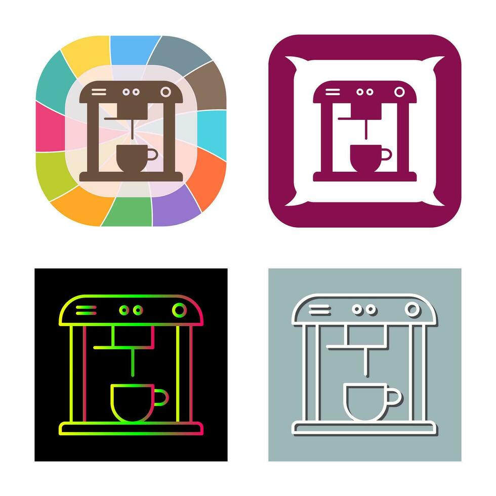 Unique Coffee Machine Vector Icon