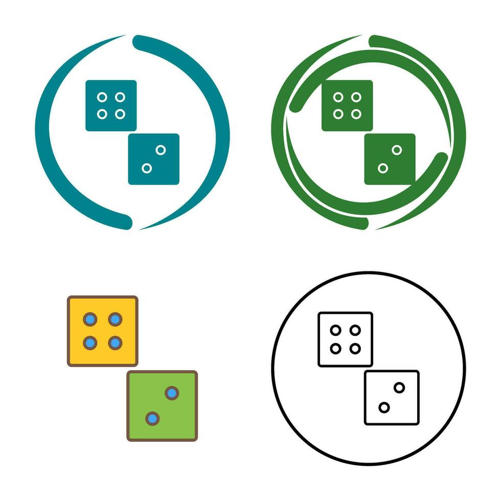 Unique Dice Vector Icon