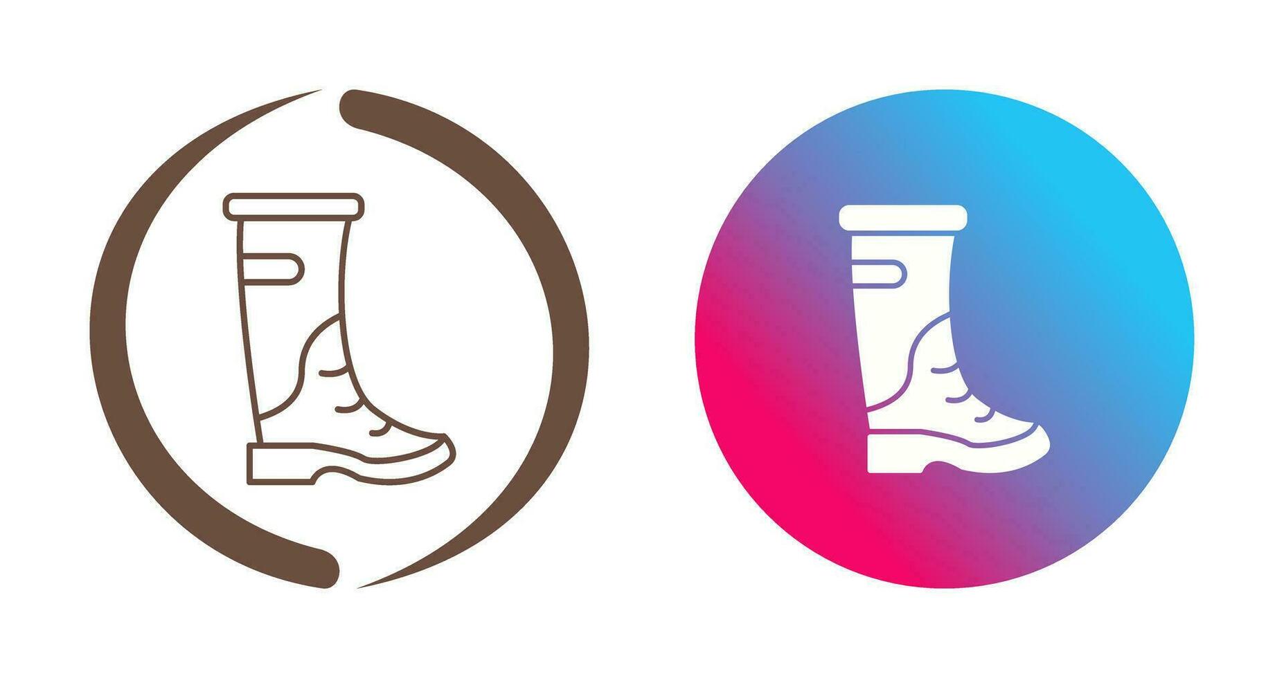 icono de vector de botas de lluvia