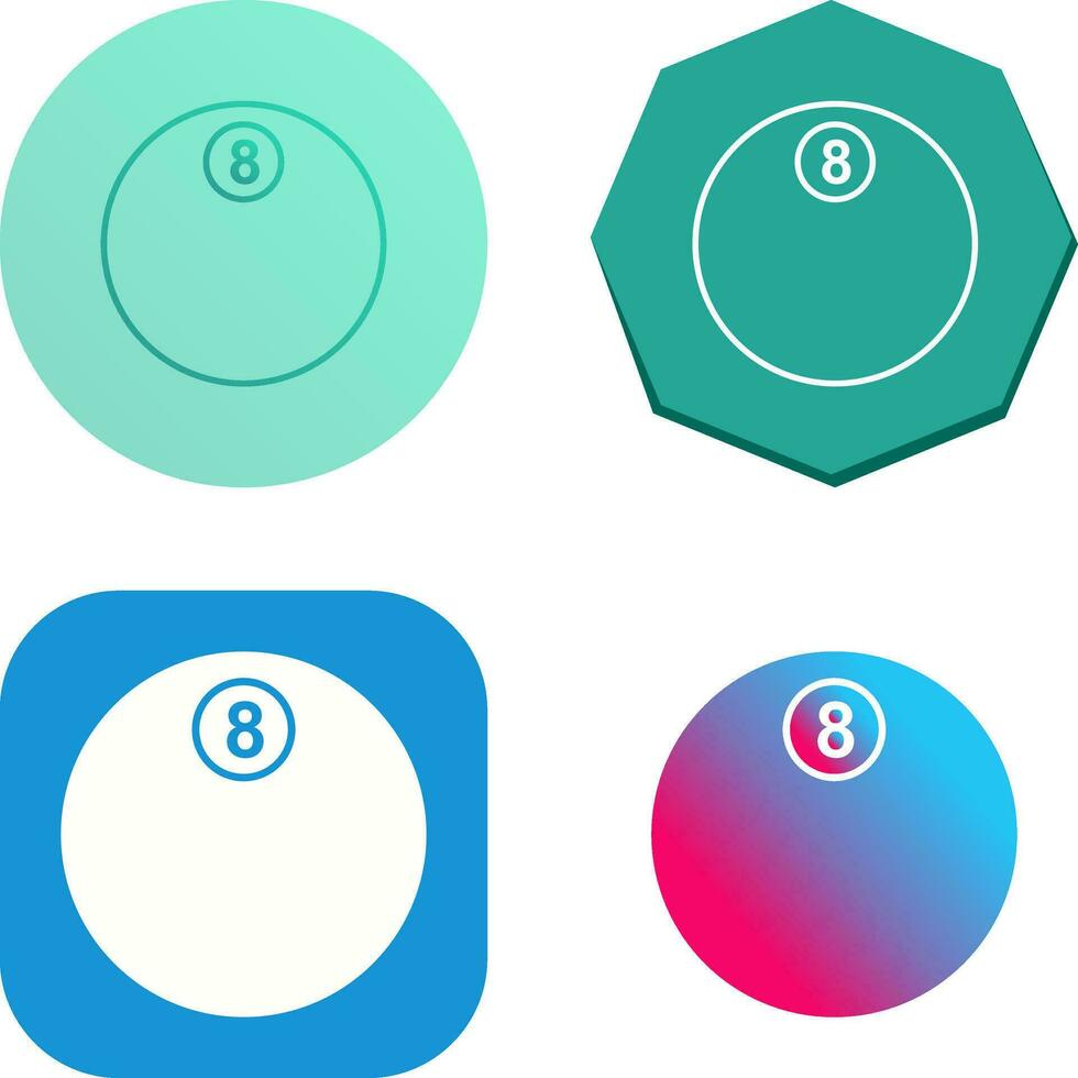 Unique Eight Ball Vector Icon