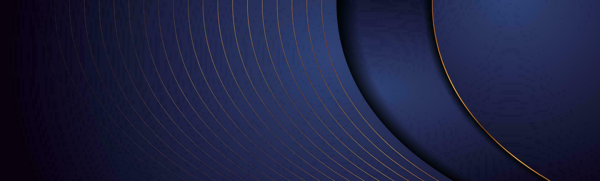 Dark violet and golden abstract tech wavy background vector