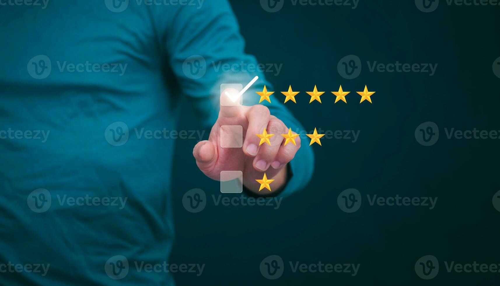 Customer services best excellent business rating experience. Satisfaction survey concept. user gives ratings to service experience on the online application, online marketing, and business processes. photo