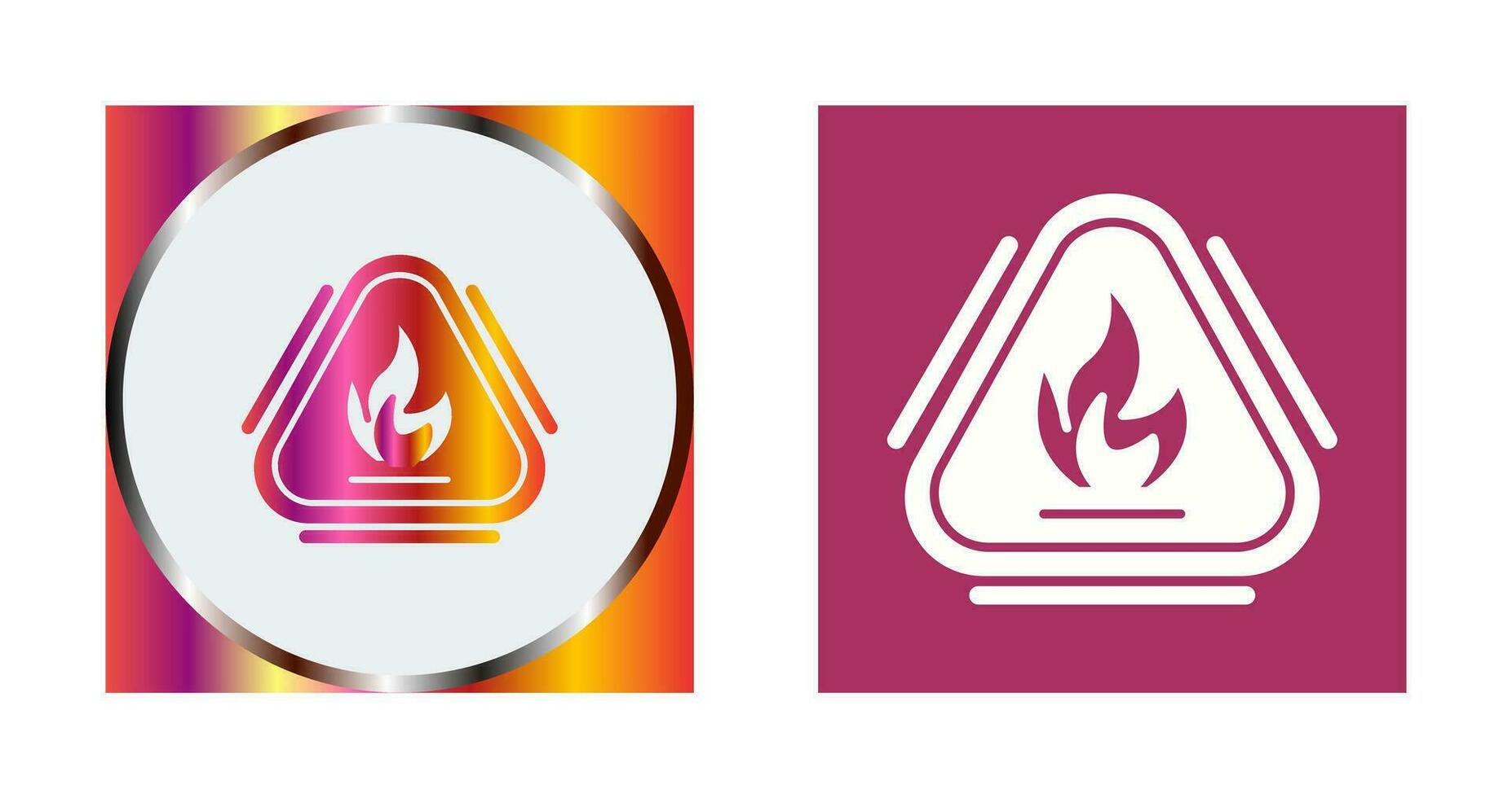 icono de vector de fuego de precaución