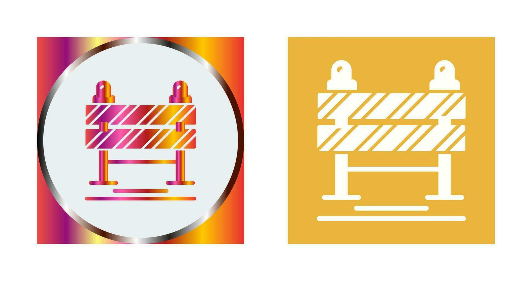 Road Blockade Vector Icon
