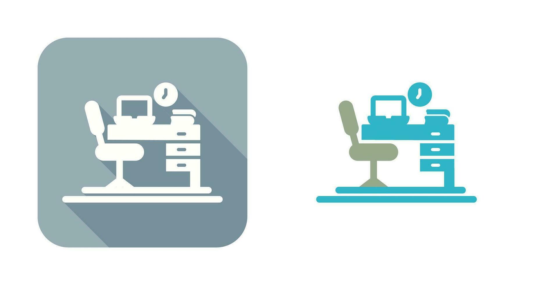 Office Desk Vector Icon