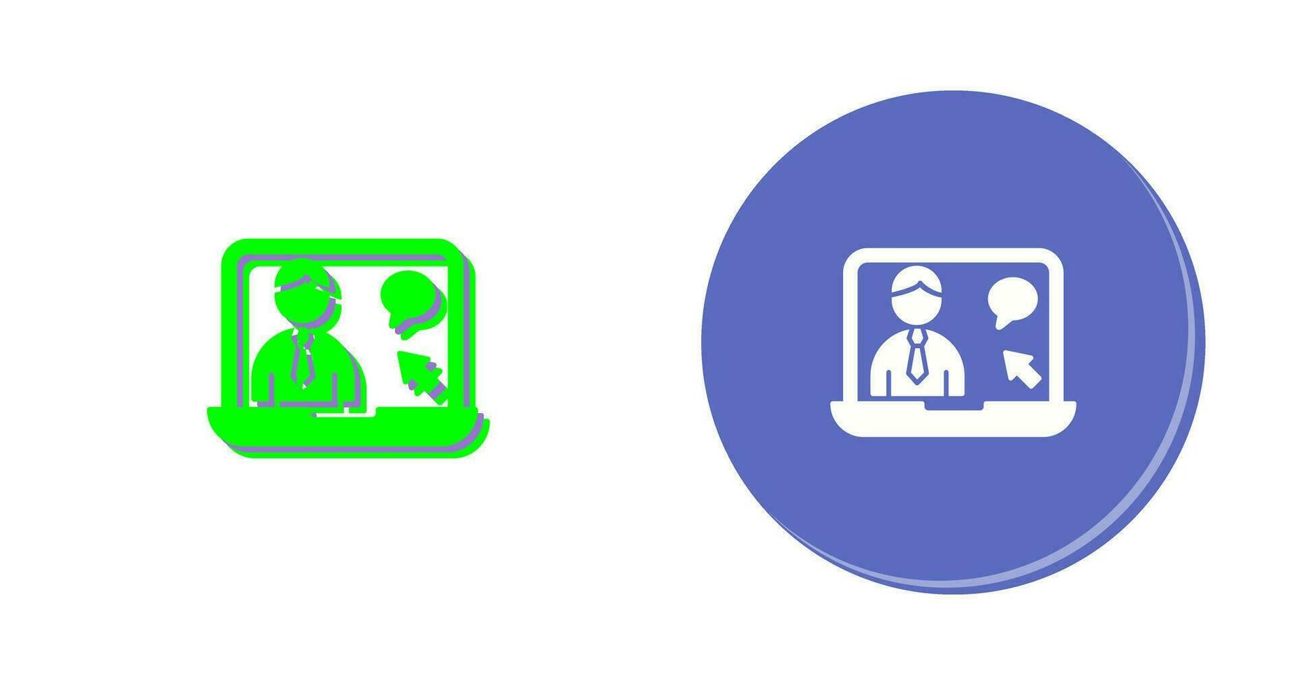 Online Interview Vector Icon