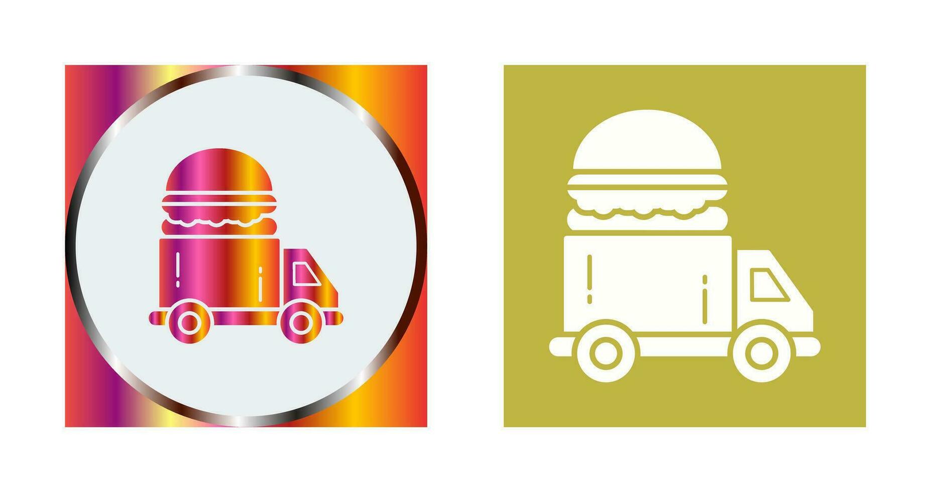 Fast Food Truck Vector Icon