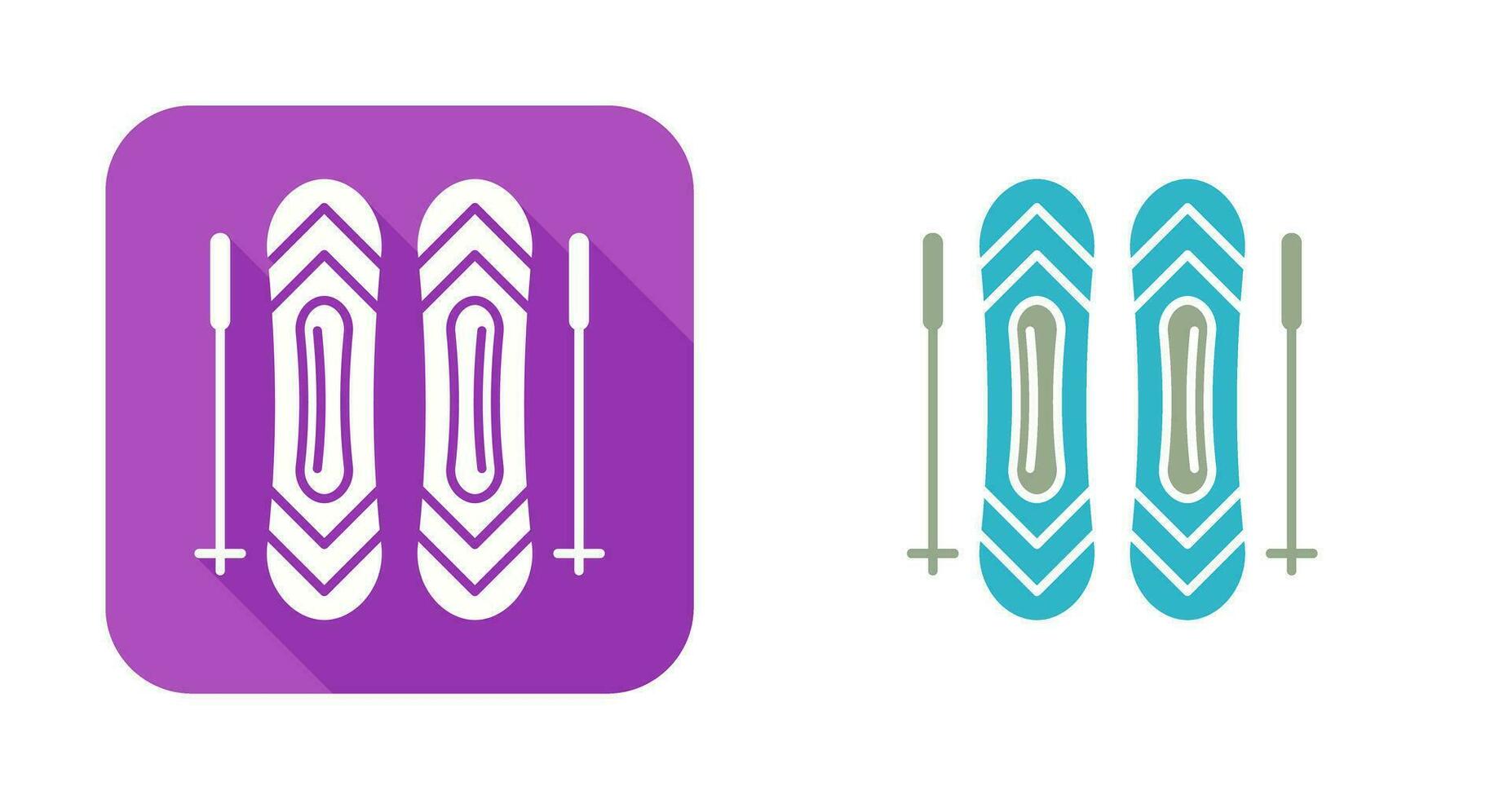 Ski Sticks Vector Icon