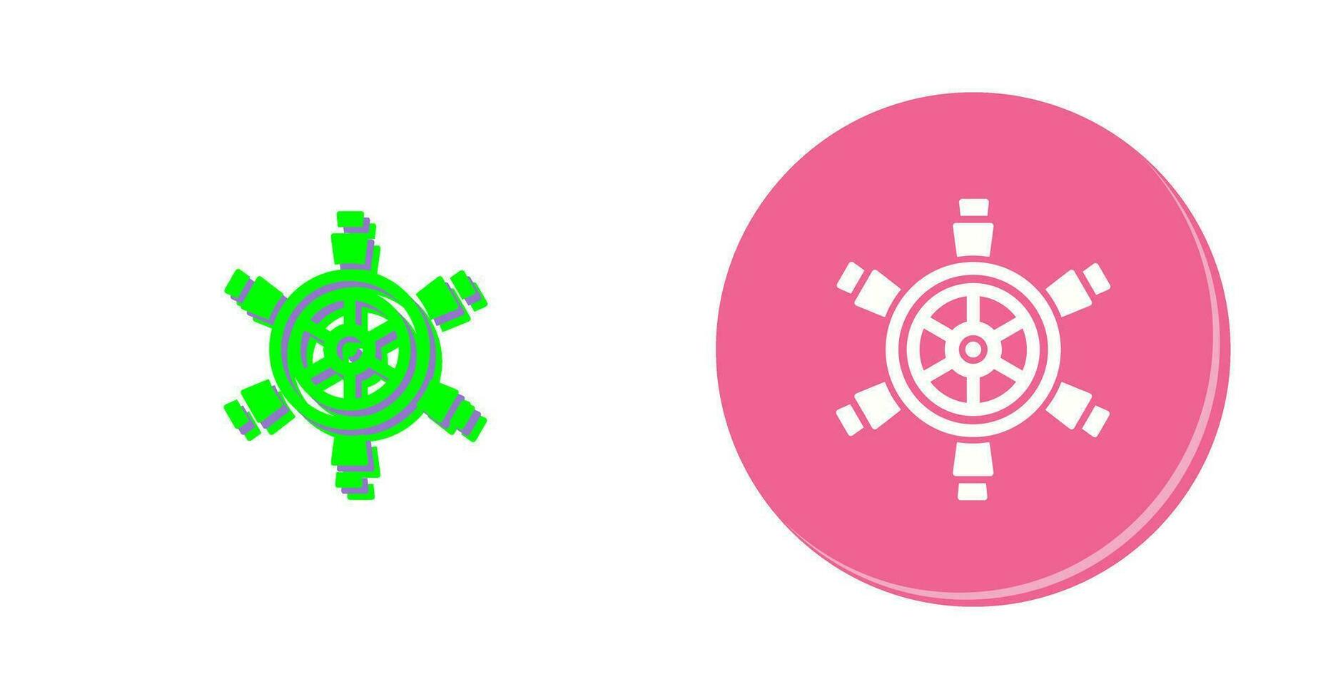 Ship Wheel Vector Icon