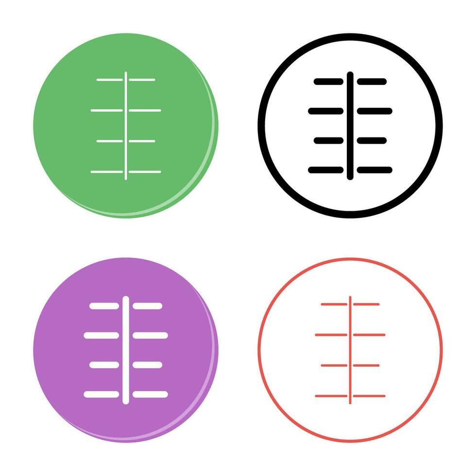 Unique Center Align Vector Icon