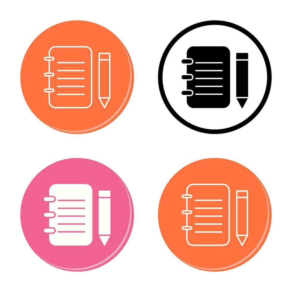 Unique Notepad Vector Icon
