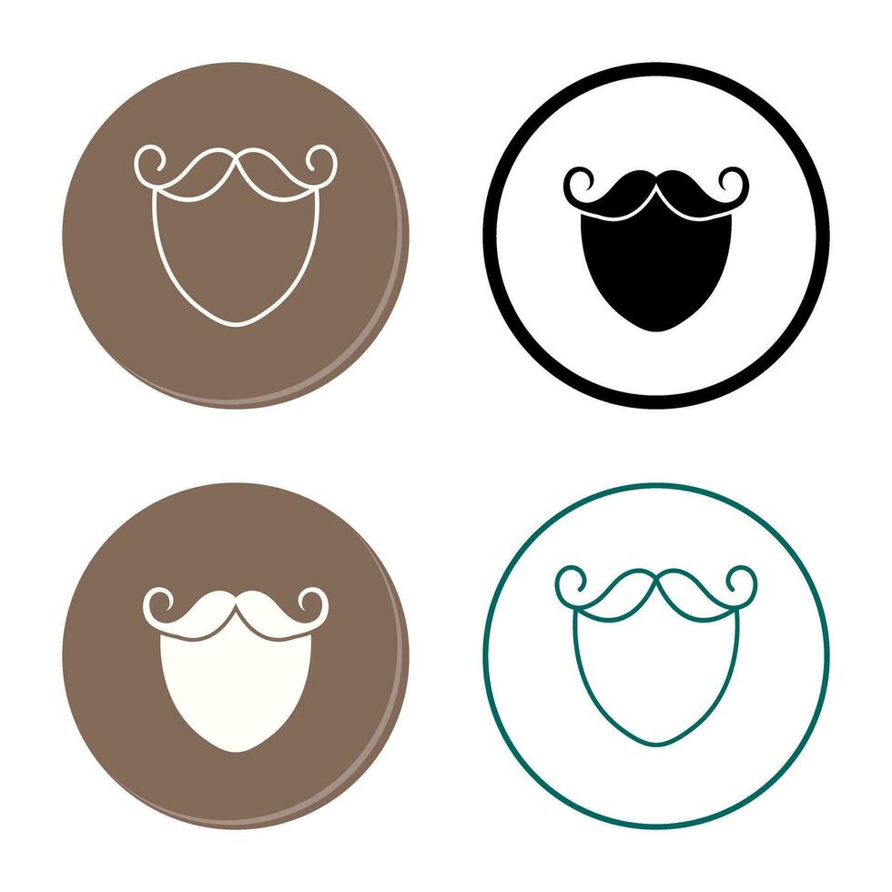 icono de vector de barba y bigote