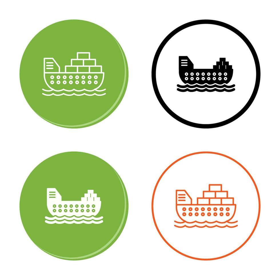 Cargo Ship Vector Icon