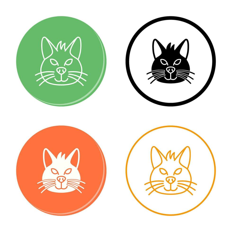 icono de vector de gato