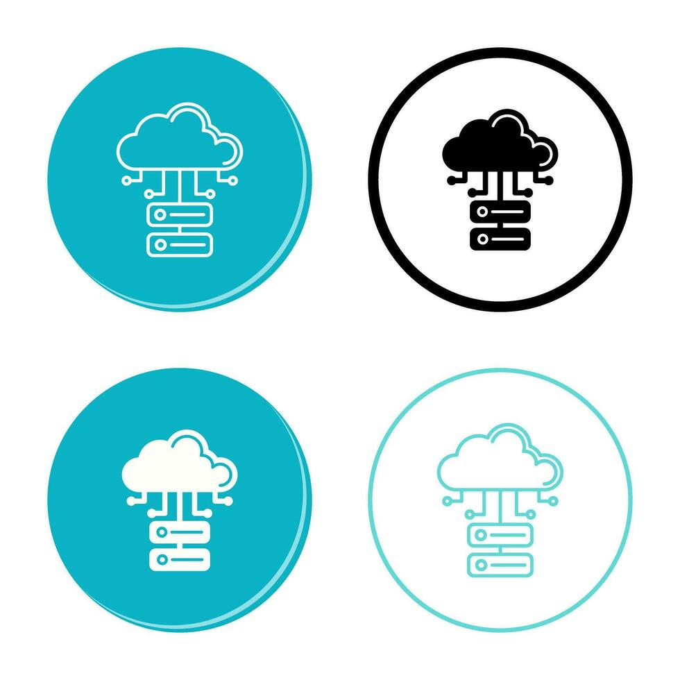 Cloud Database Vector Icon