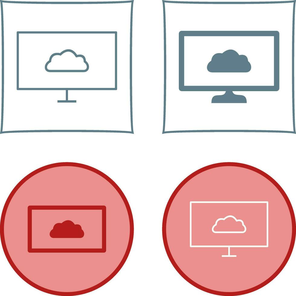 Unique Cloud System Vector Icon
