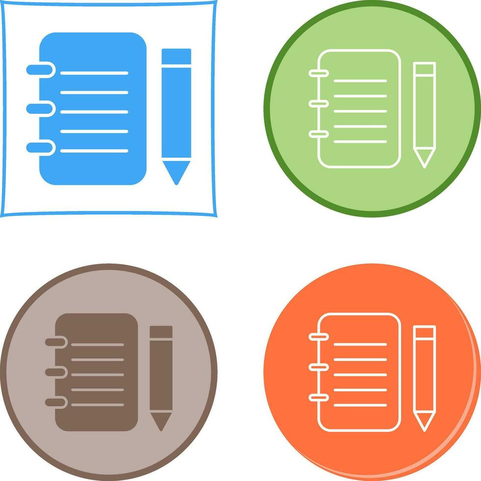 Unique Notepad Vector Icon