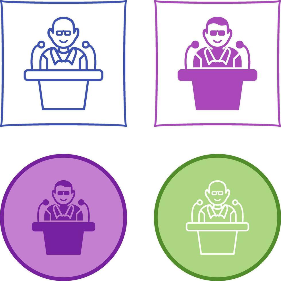 Unique Lecture Vector Icon
