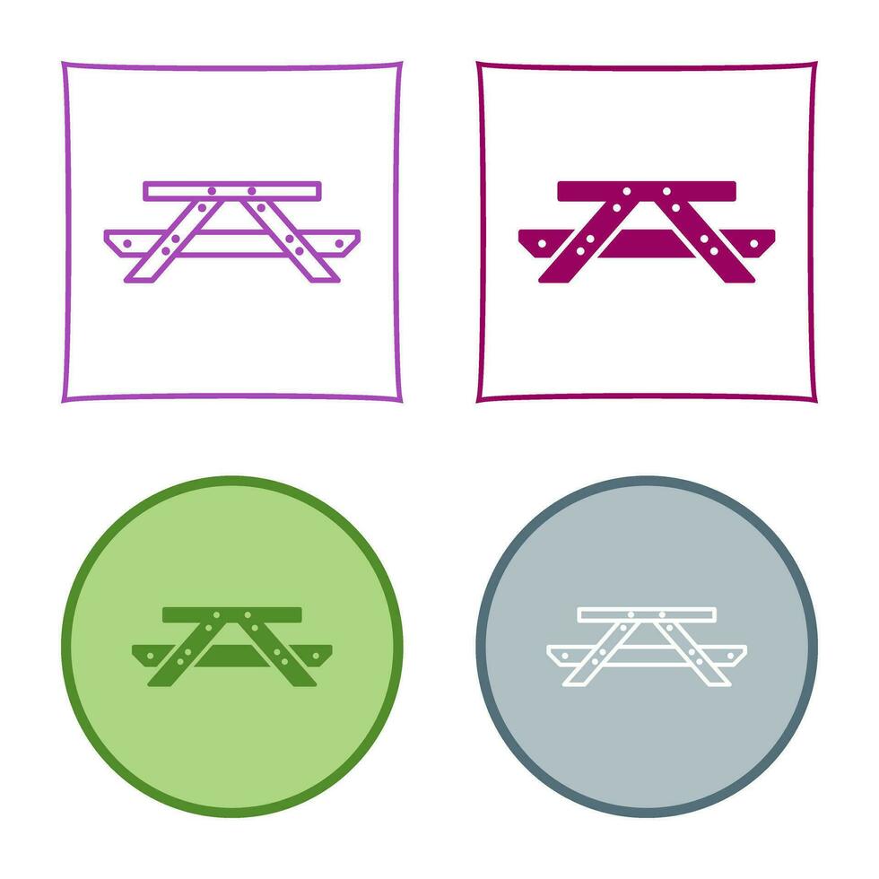 Picnic of Table Vector Icon