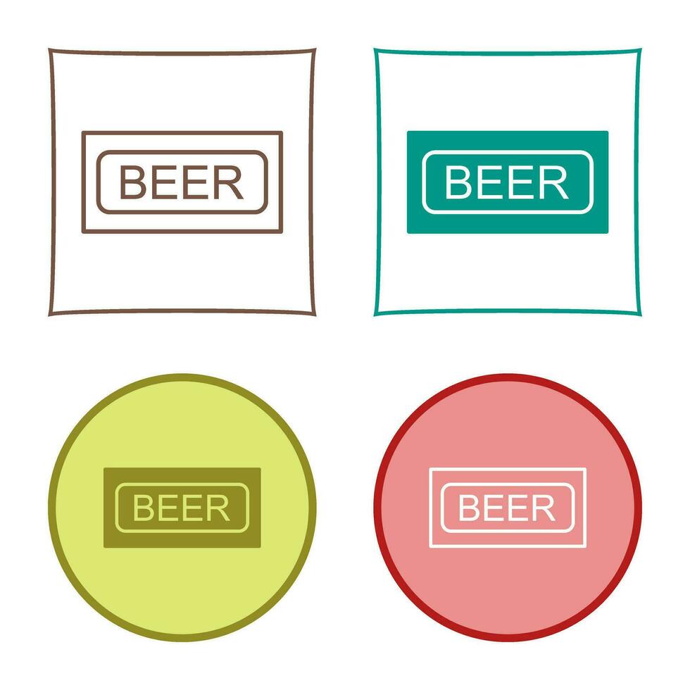 icono de vector de signo de cerveza