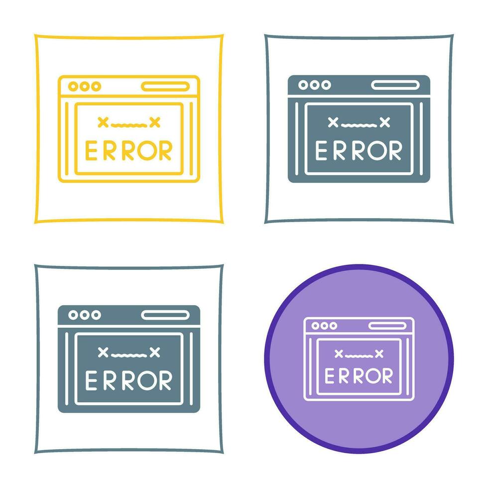 icono de vector de código de error