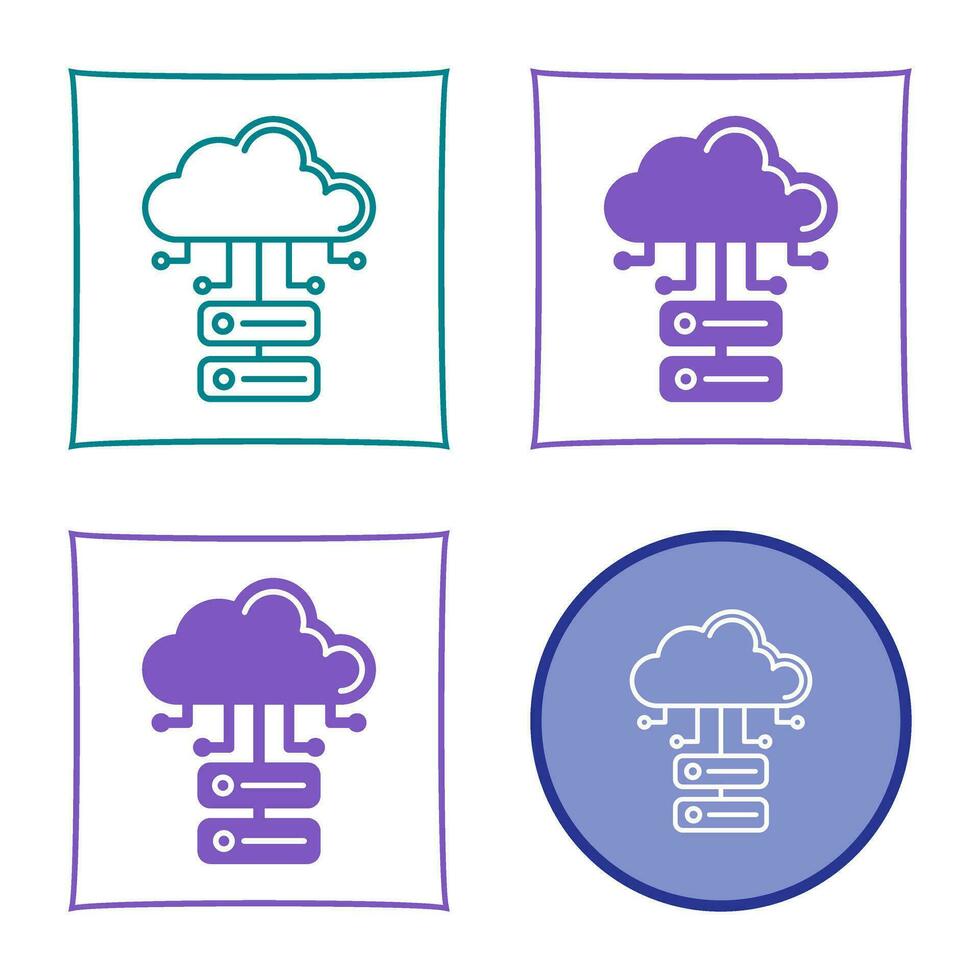 Cloud Database Vector Icon