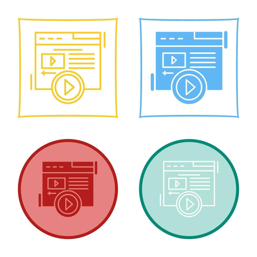 Video Content Vector Icon