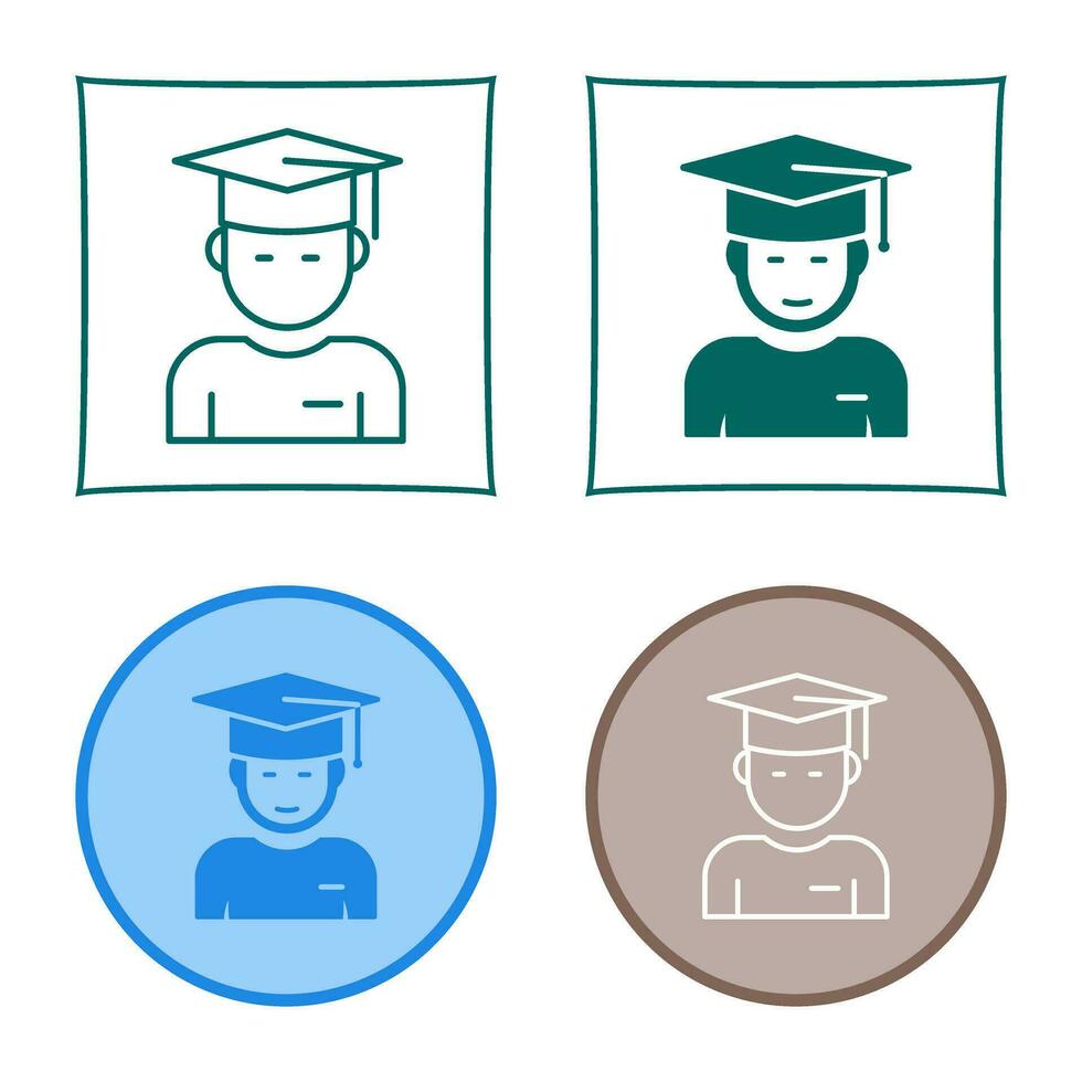 Graduate Student Vector Icon